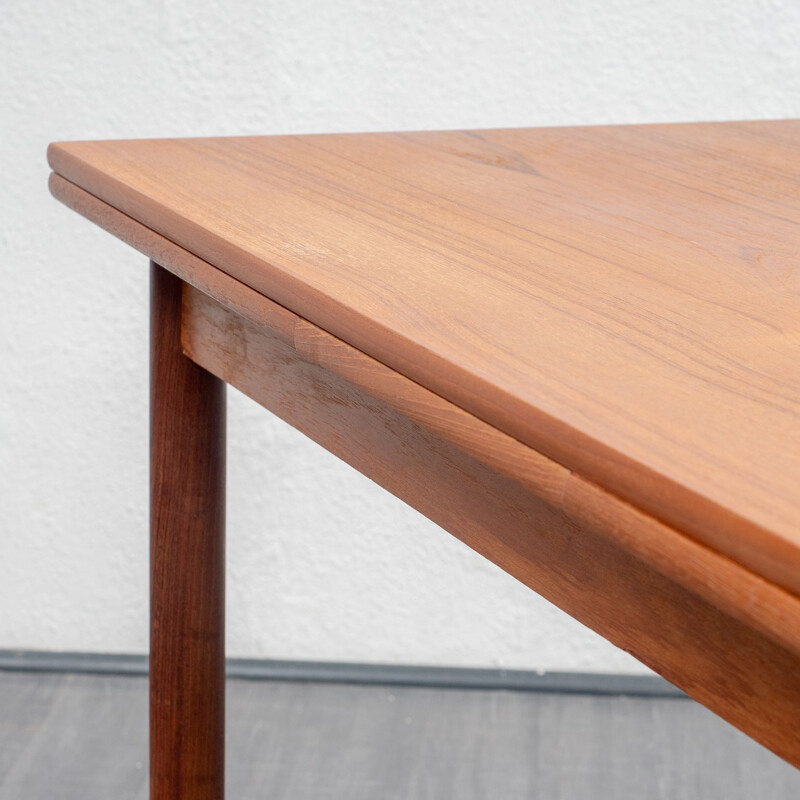 Vintage dining table in teak, Scandinavian design, 1960s 