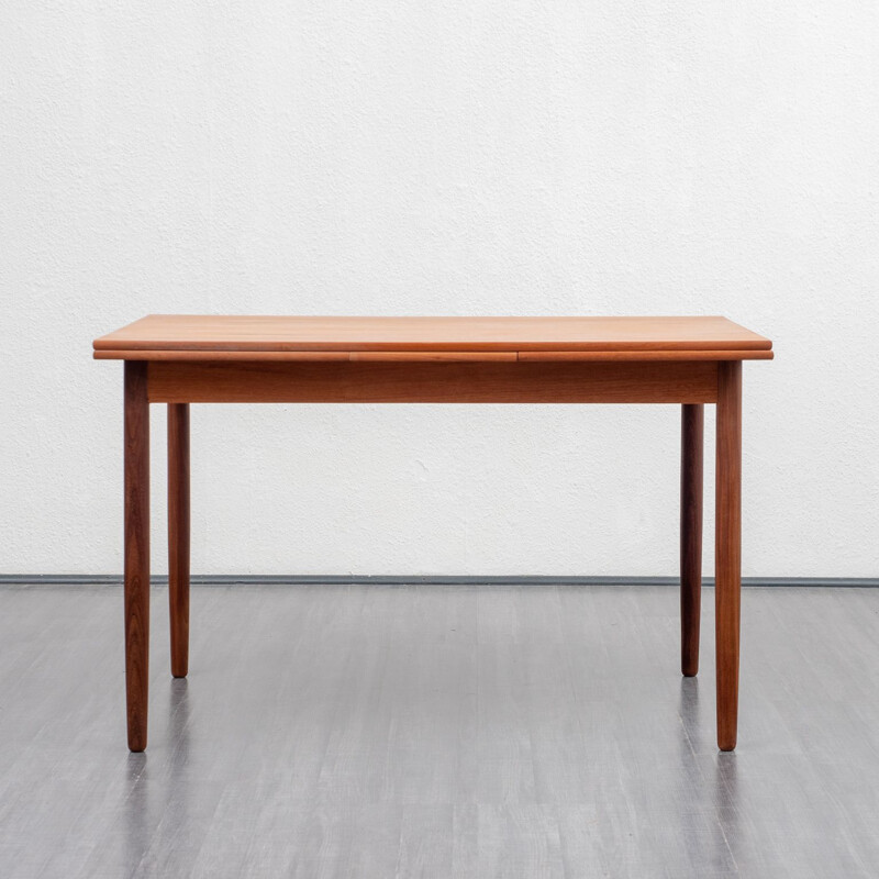 Vintage dining table in teak, Scandinavian design, 1960s 