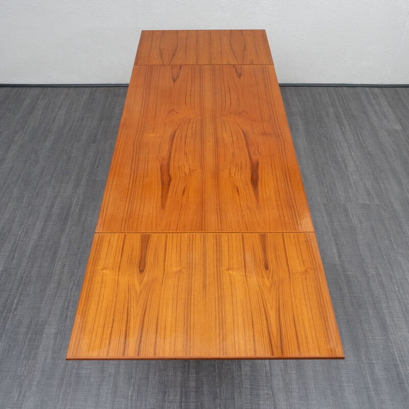 Vintage dining table in teak, Scandinavian design, 1960s 