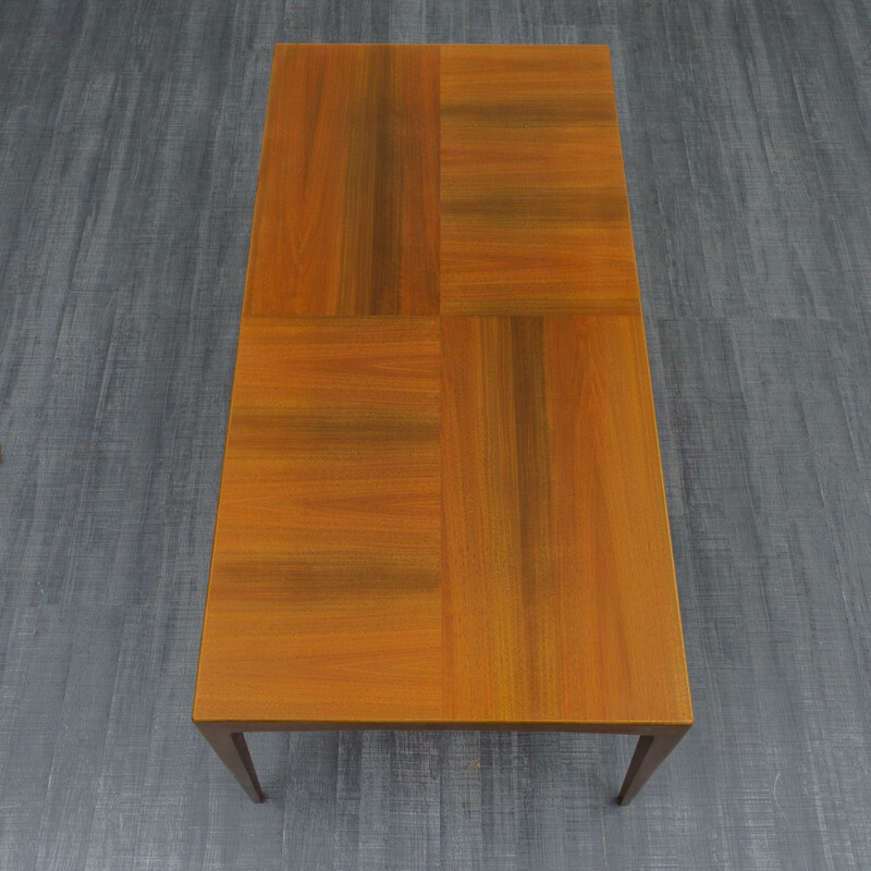 Vintage coffee table in walnut , WK Möbel, Germany, 1950s 