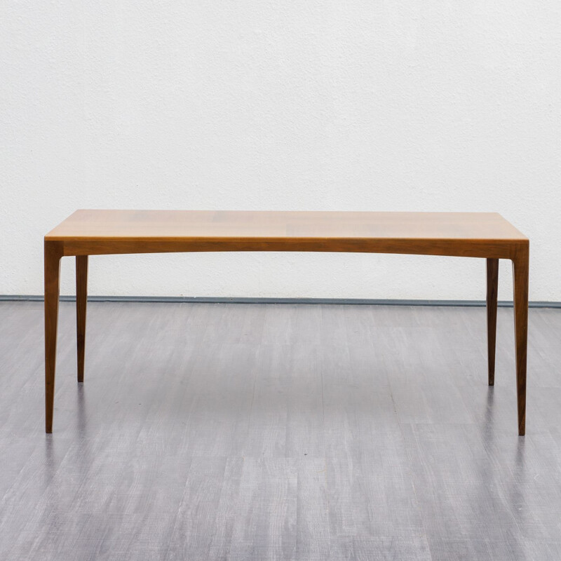 Vintage coffee table in walnut , WK Möbel, Germany, 1950s 