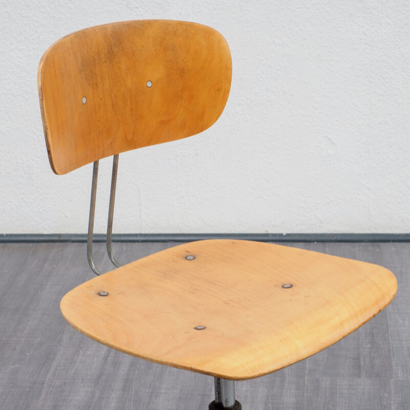 Vintage desk chair in industrial design, wood, 1960s 