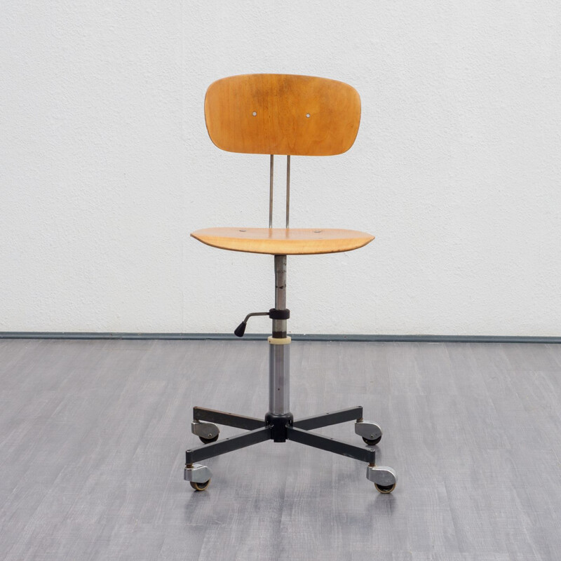 Vintage desk chair in industrial design, wood, 1960s 
