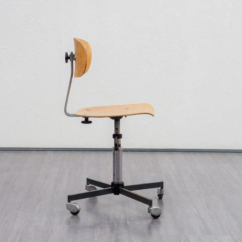 Vintage desk chair in industrial design, wood, 1960s 