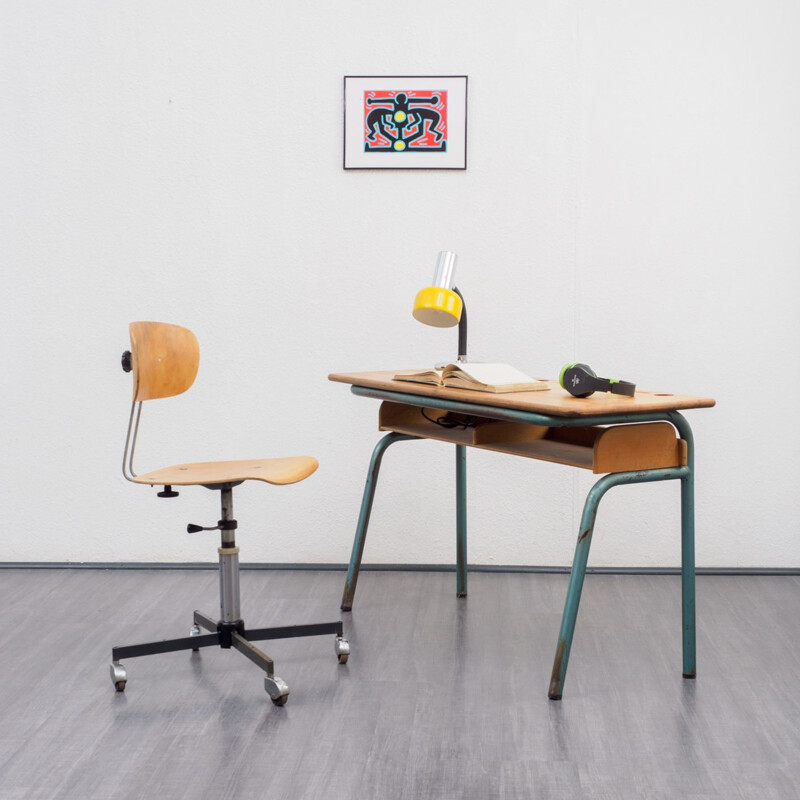 Vintage desk chair in industrial design, wood, 1960s 