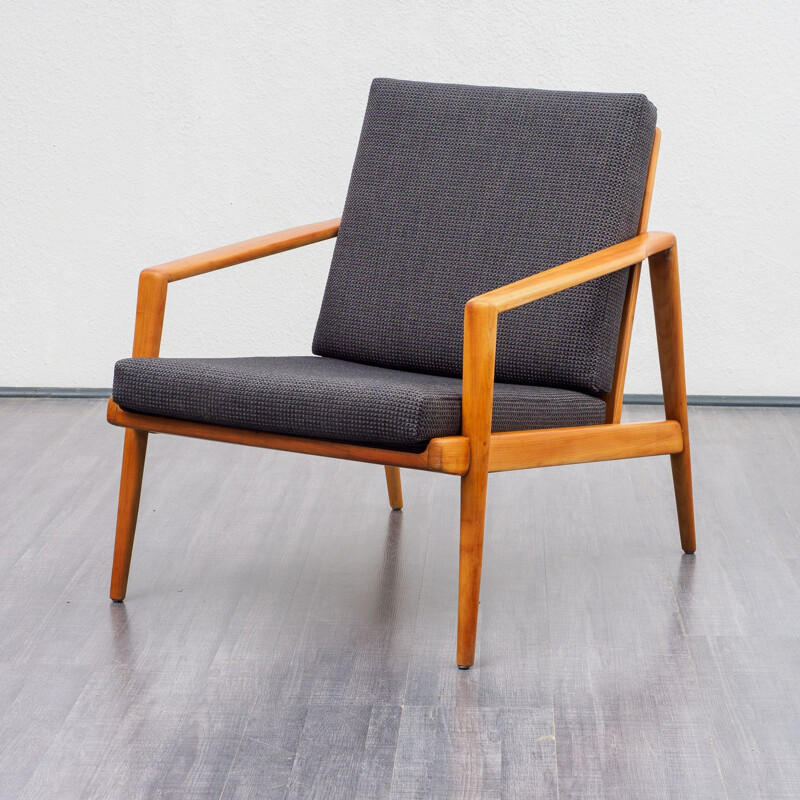 Vintage easy chair cherrywood, 1960s 