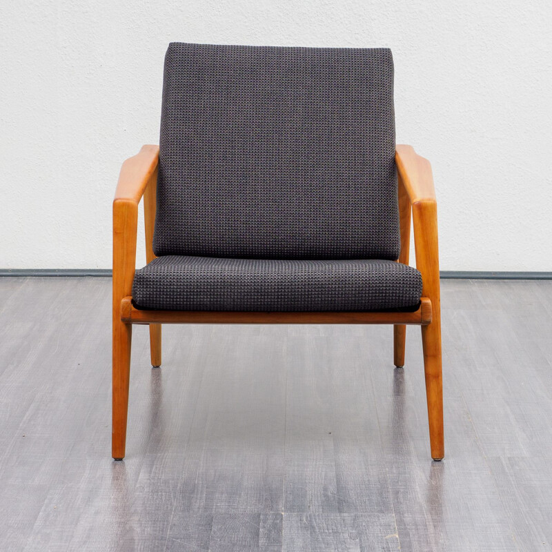 Vintage easy chair cherrywood, 1960s 