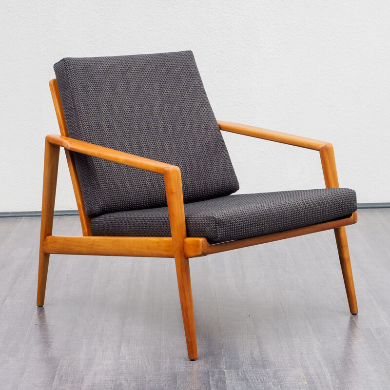 Vintage easy chair cherrywood, 1960s 
