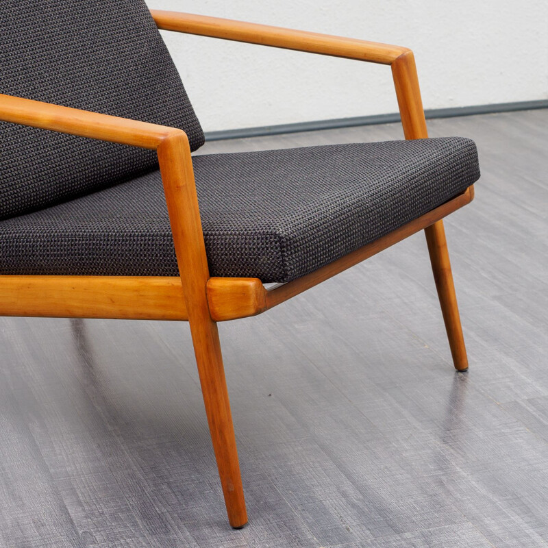 Vintage easy chair cherrywood, 1960s 