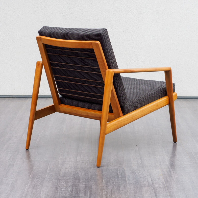Vintage easy chair cherrywood, 1960s 