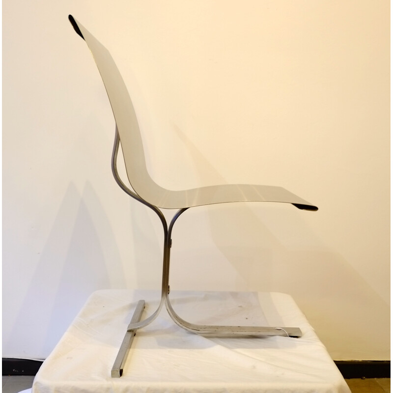 Chair in steel, Pierre FOLIE - 1972
