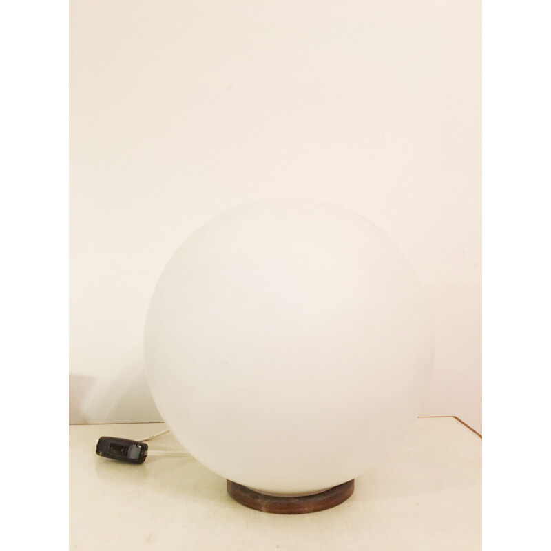 White Moon table lamp in glass