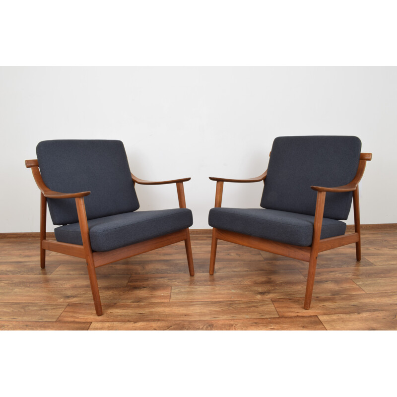 Pair of MK-119 armchairs in teak by Arne Hovmand-Olsen