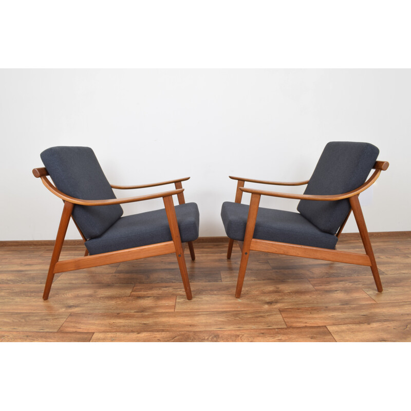 Pair of MK-119 armchairs in teak by Arne Hovmand-Olsen