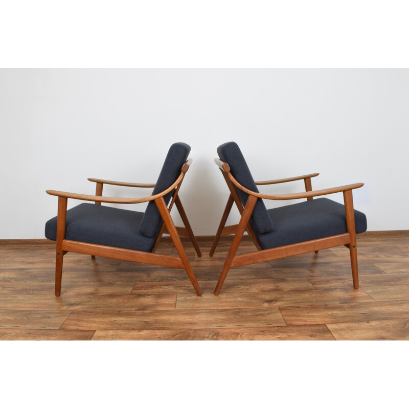 Pair of MK-119 armchairs in teak by Arne Hovmand-Olsen