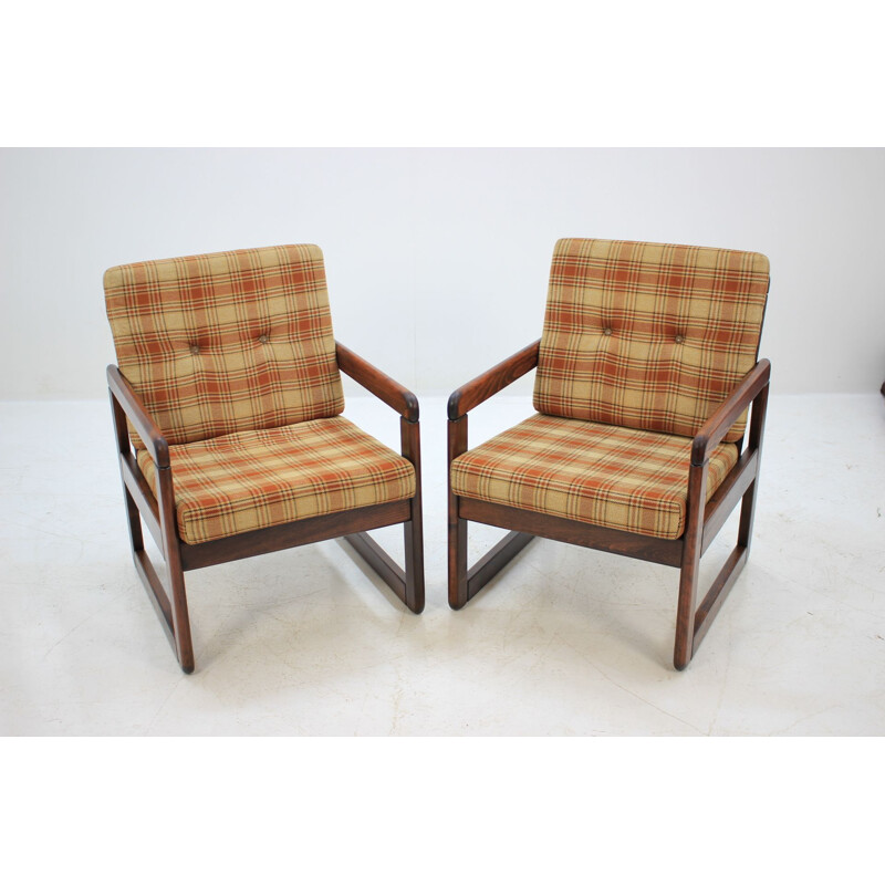 Suite van 6 vintage fauteuils, Tsjechoslowakije, 1970