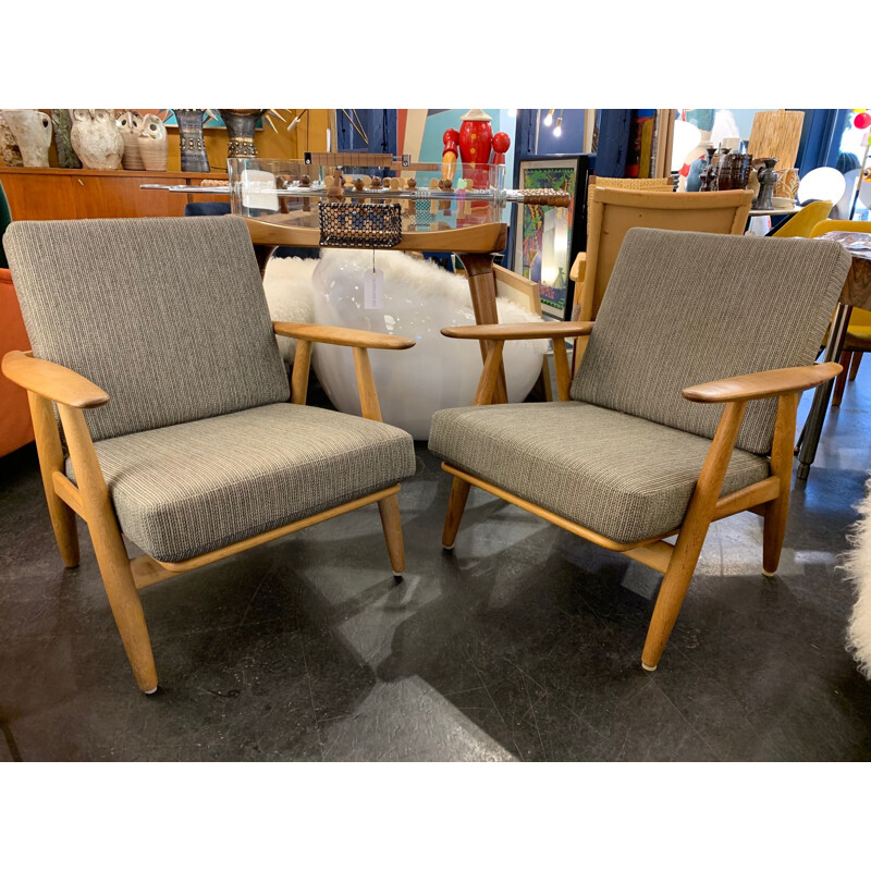 Pair of vintage Scandinavian armchairs by Hans Werner for Getama