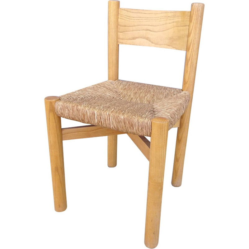 Vintage chair Meribel by charlotte perriand for Steph Simon in Elm