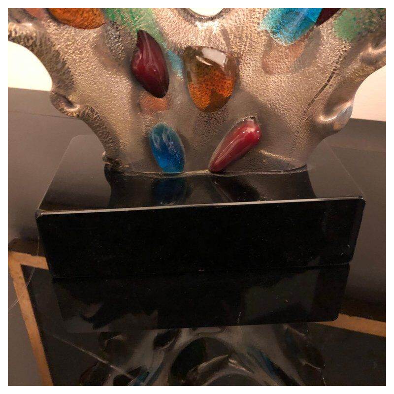 Vintage Murano Glass Abstract Sculpture by Cadoni, 1970