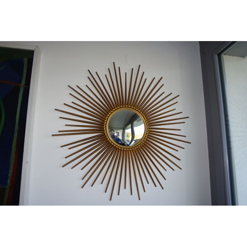 Vintage sun mirror by Chaty Vallauris,1950