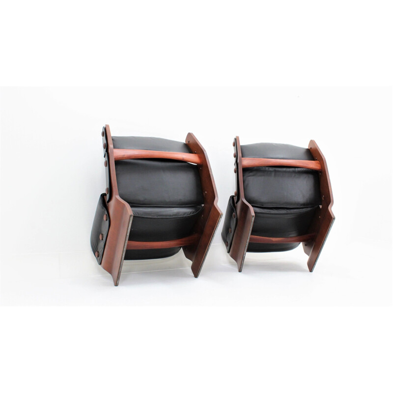 Ensemble de 2 fauteuils vintage Osvaldo Borsani Canada P110 pour Tecno 1965 