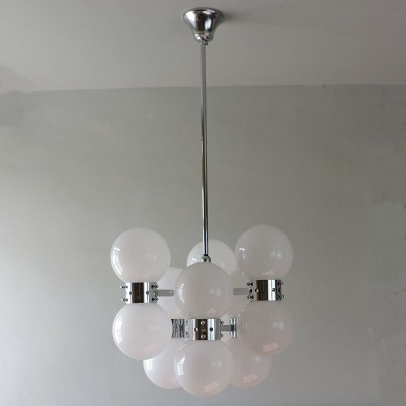 Chandelier vintage murano Carlo NASON for Mazzega Italy 1960s