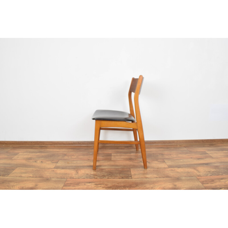 Set of 6 Dining Chairs, beechwood and teak, Danish 1960s