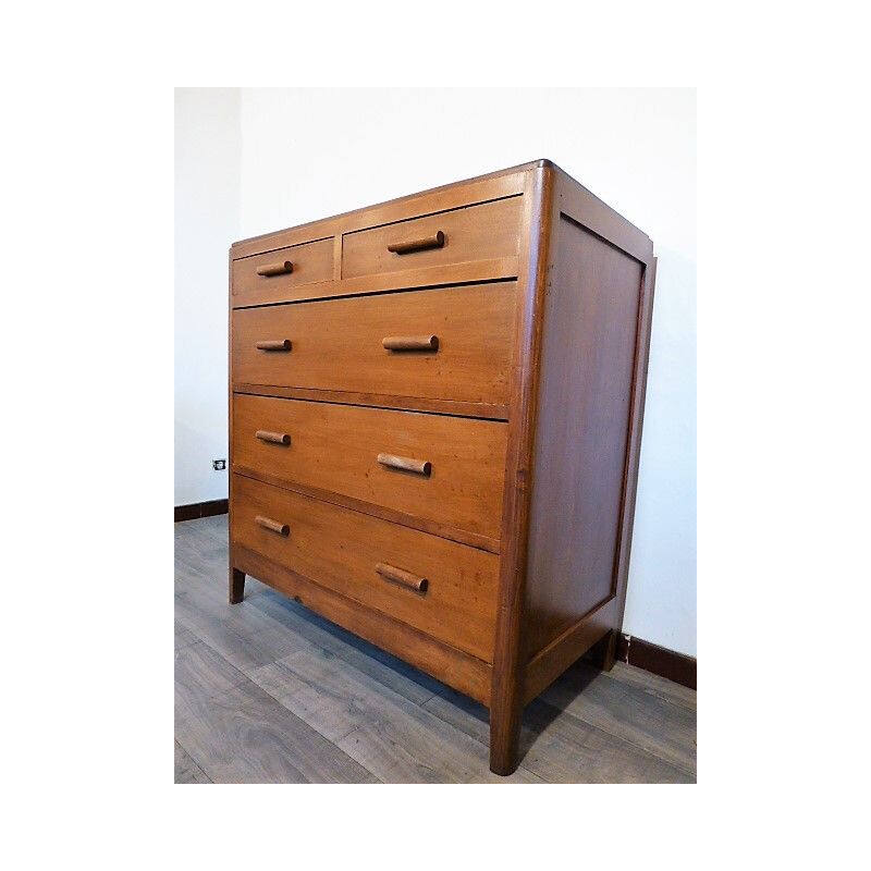 Commode vintage Art Deco en bois massif, 1940