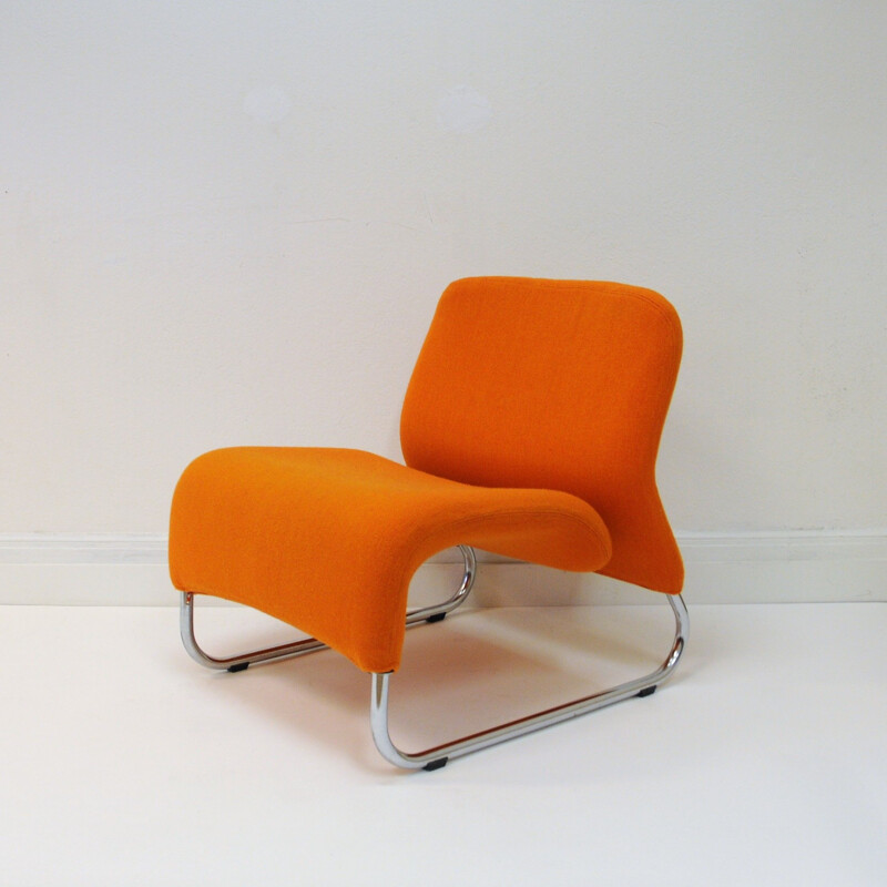 Vintage Lounge Chair Orange Ecco by Møre Design Team 1970, Norway