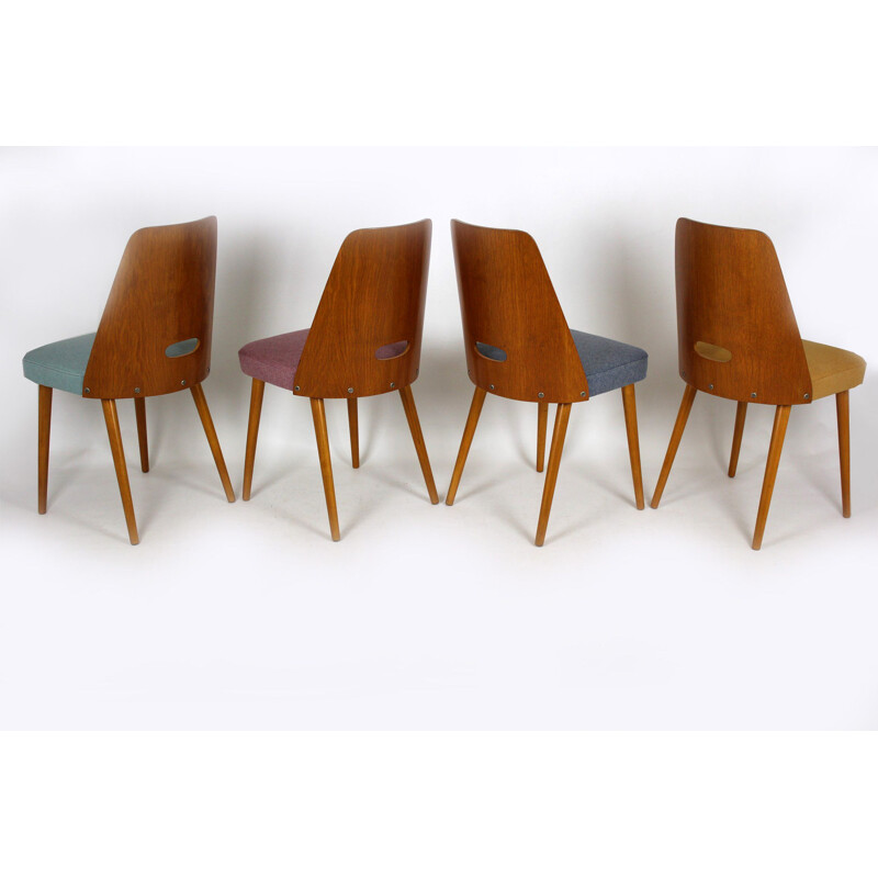 Set of 4 vintage dining chairs from ONV Pisek,1963