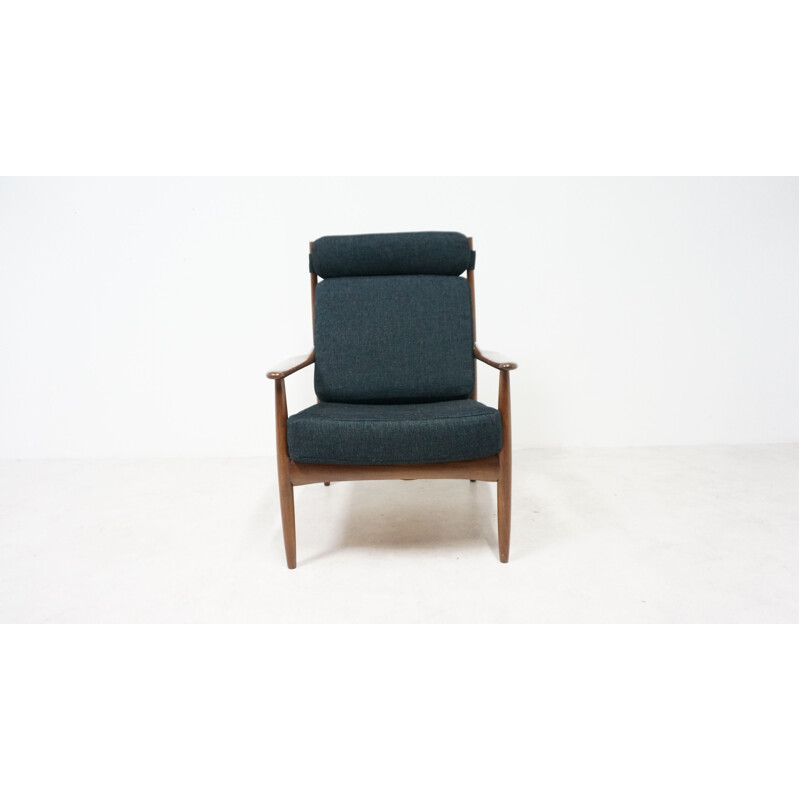 Vintage Scandinavian armchair in teak by Grete Jalk,1960