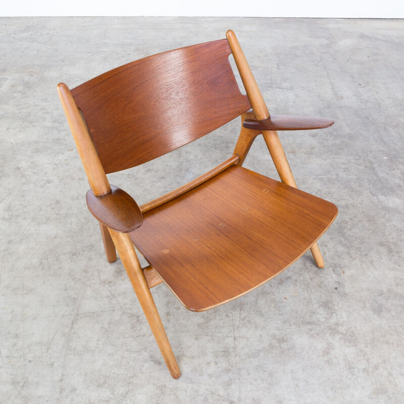 Pair of vintage dining chairs by Hans Wegner model "0CH28T "for Carl Hansen & Son, 1950
