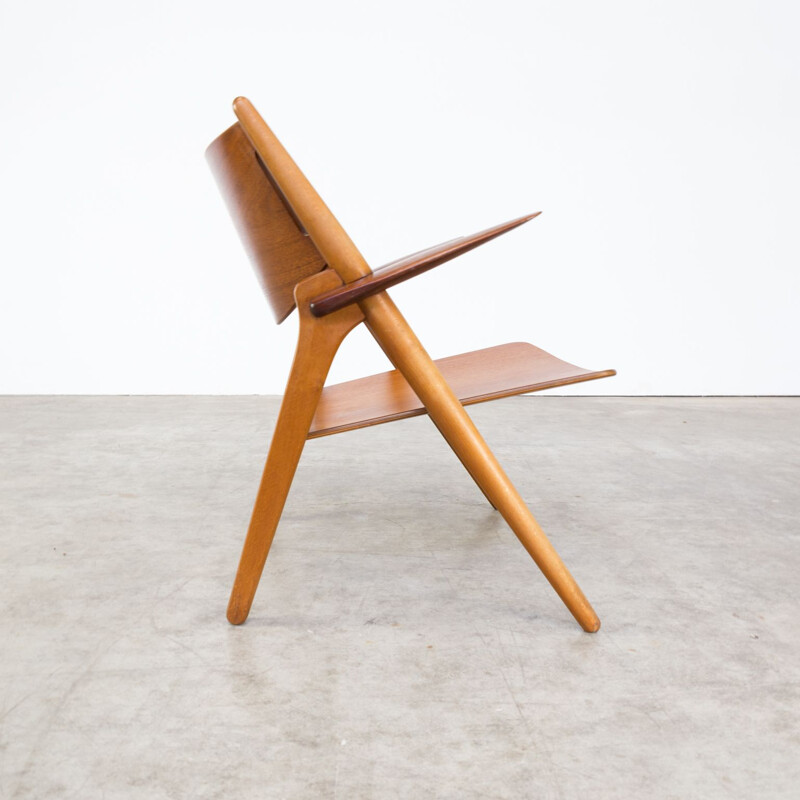 Pair of vintage dining chairs by Hans Wegner model "0CH28T "for Carl Hansen & Son, 1950