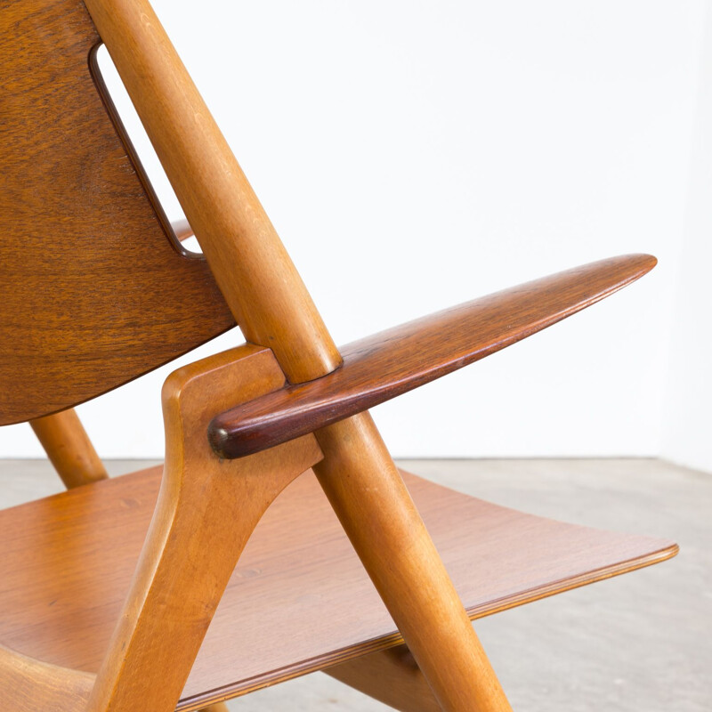 Pair of vintage dining chairs by Hans Wegner model "0CH28T "for Carl Hansen & Son, 1950