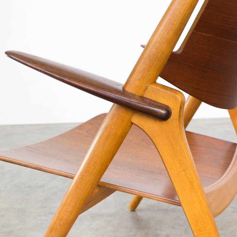 Pair of vintage dining chairs by Hans Wegner model "0CH28T "for Carl Hansen & Son, 1950