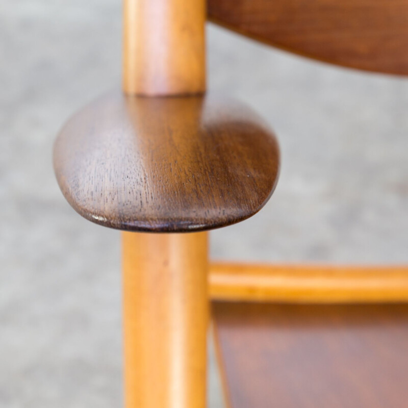 Pair of vintage dining chairs by Hans Wegner model "0CH28T "for Carl Hansen & Son, 1950