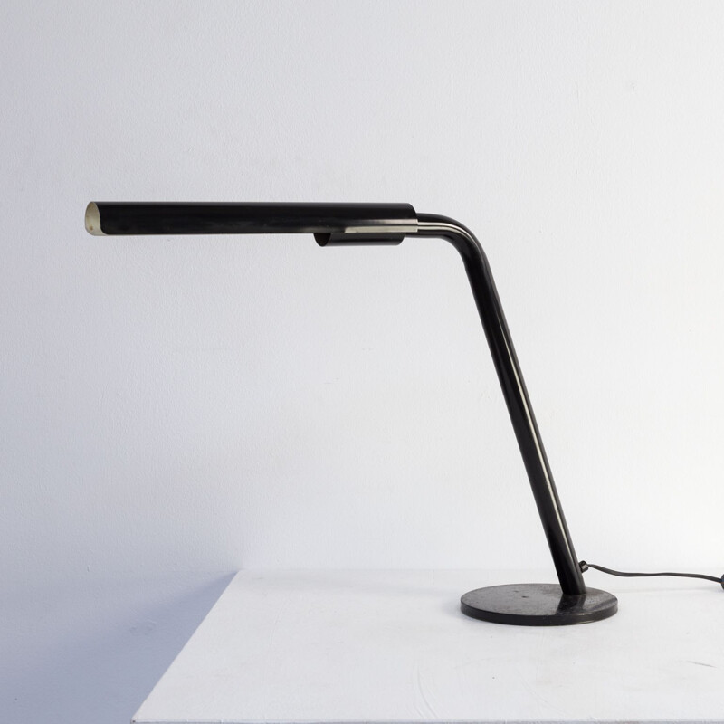 Vintage desk lamp in metal tube 1980s