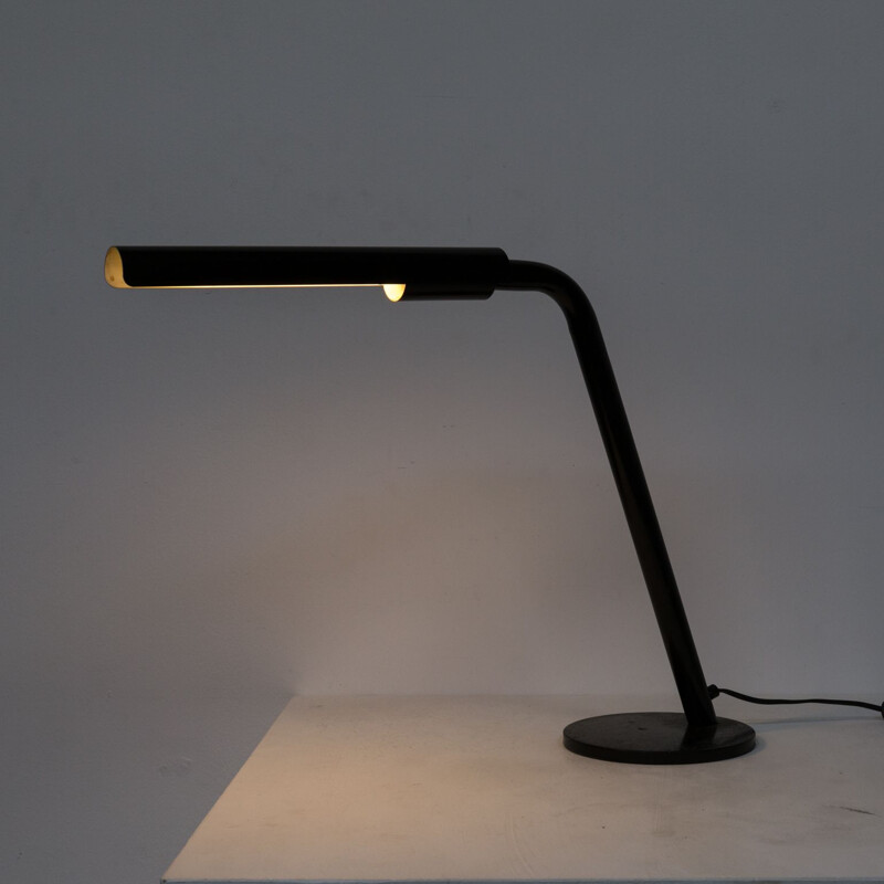 Vintage desk lamp in metal tube 1980s