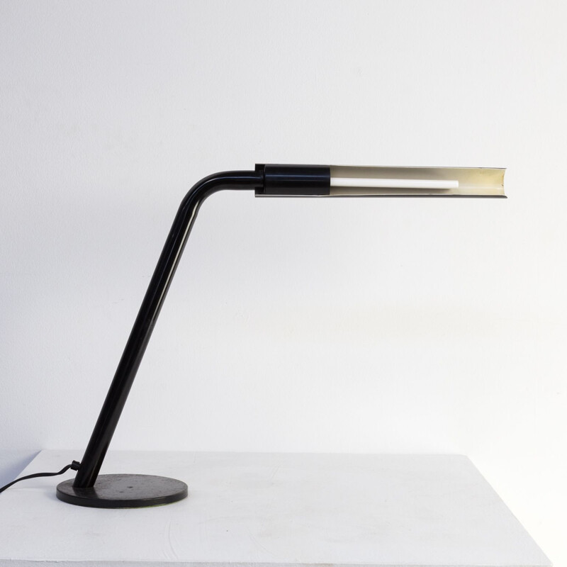 Vintage desk lamp in metal tube 1980s