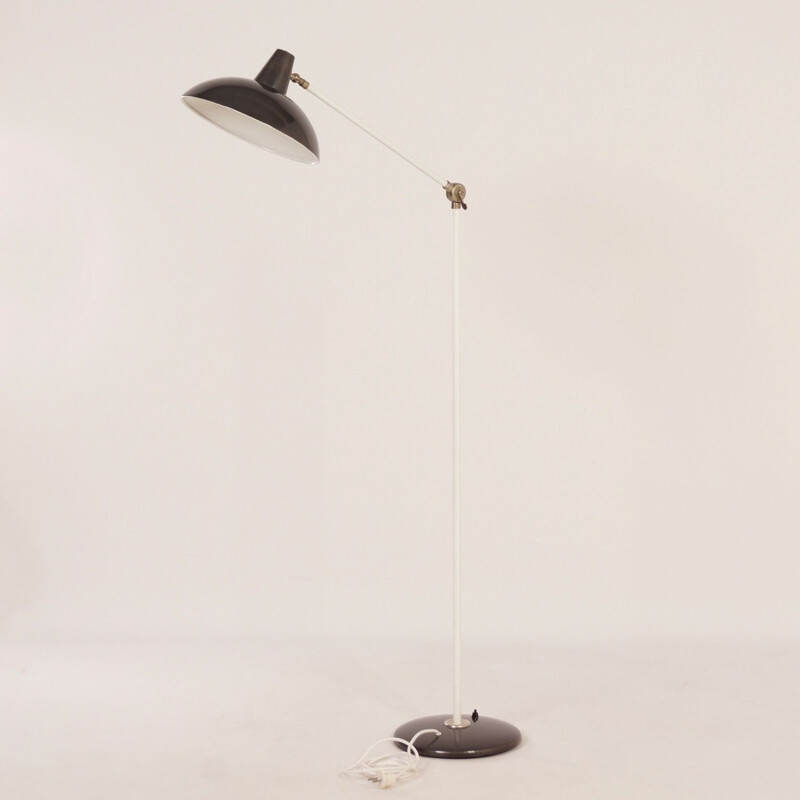 Vintage  Floor Lamp Dark Grey by Hoogervorst for Anvia, 1960s