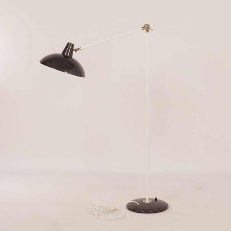 Vintage  Floor Lamp Dark Grey by Hoogervorst for Anvia, 1960s