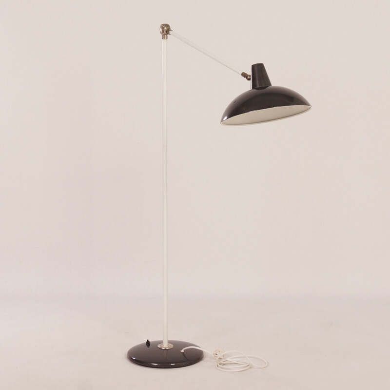 Vintage  Floor Lamp Dark Grey by Hoogervorst for Anvia, 1960s