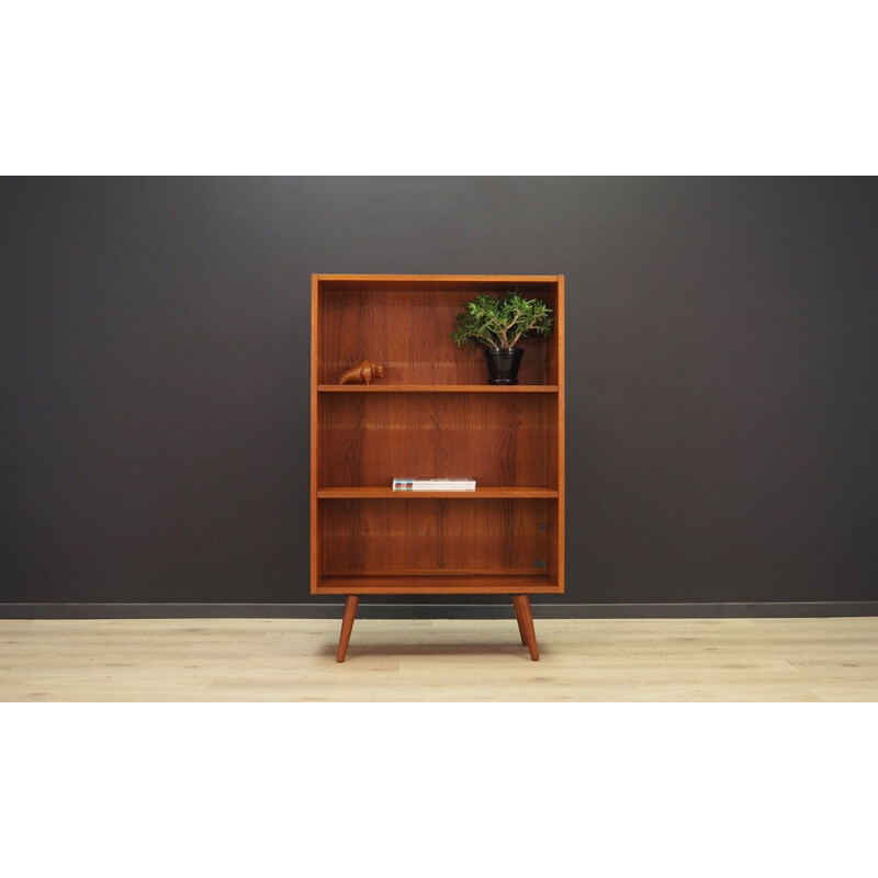 Vintage bookcase in teak, Scandinavian, 60s - 70s