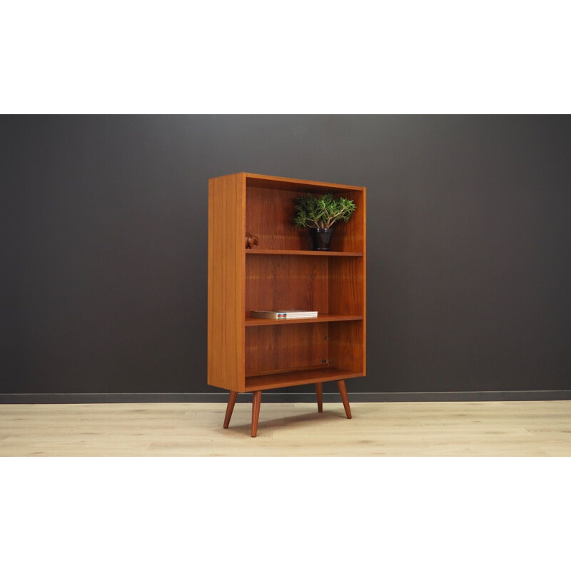 Vintage bookcase in teak, Scandinavian, 60s - 70s