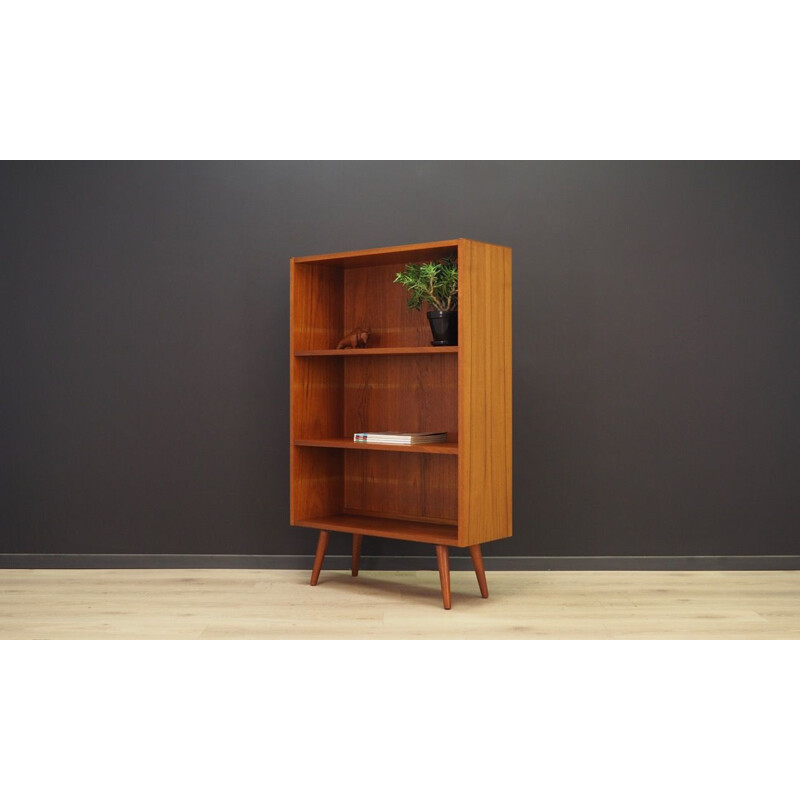 Vintage bookcase in teak, Scandinavian, 60s - 70s