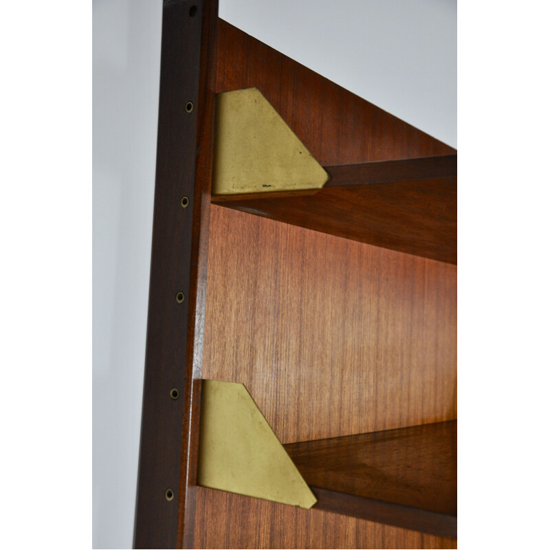 Vintage Italian bookcase in teak