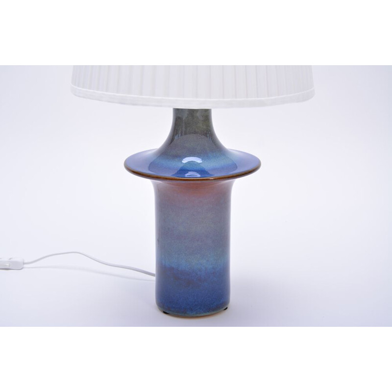 Lampe vintage bleue en céramique de Soholm (Danemark), années 1960