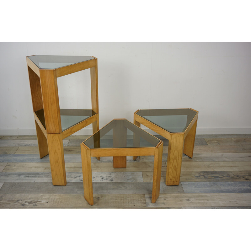 Set of vintage side table modular Tony by Miss Arredi Italian 