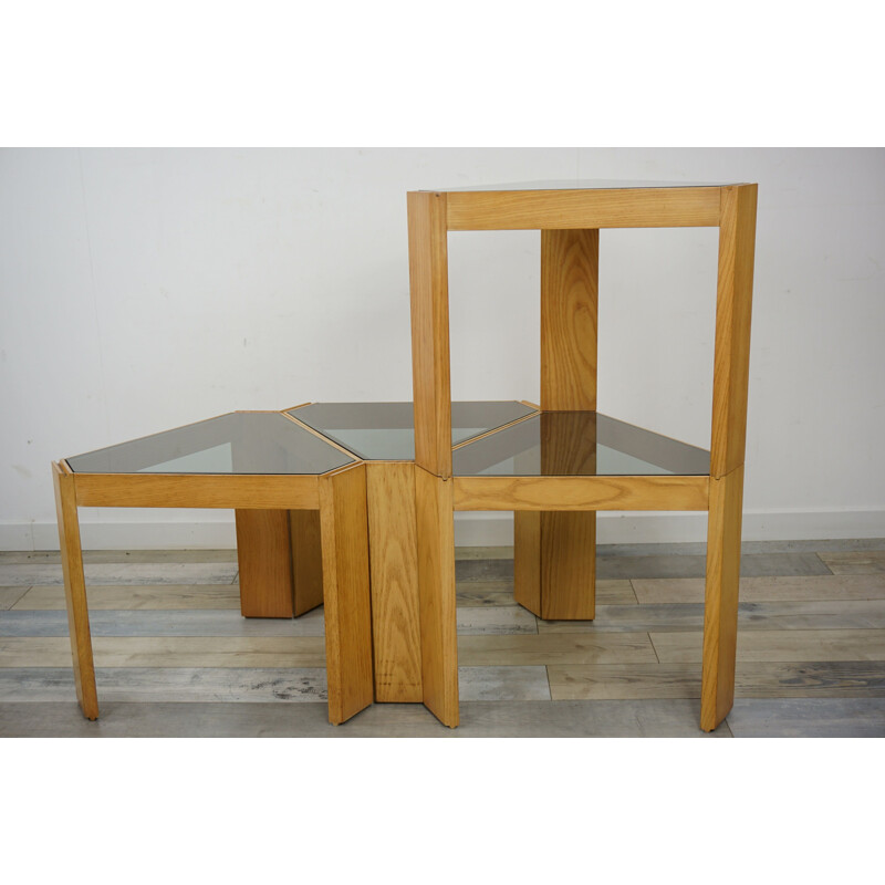 Set of vintage side table modular Tony by Miss Arredi Italian 