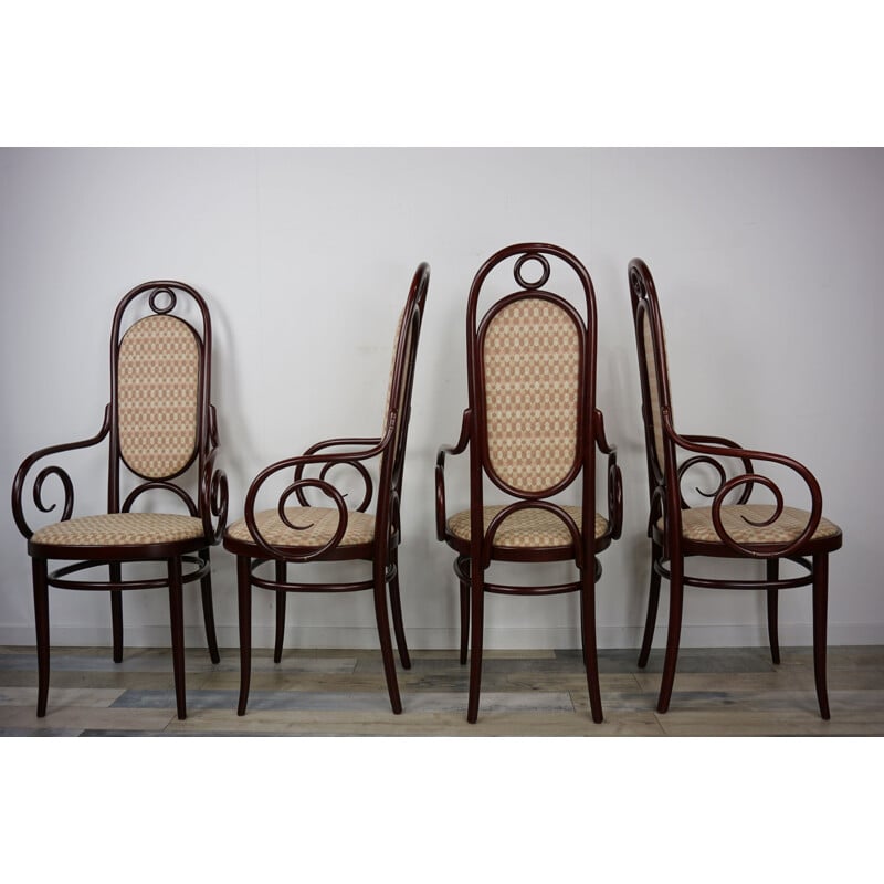 Set de 4 chaises vintage Thonet n 17 ou Long John 
